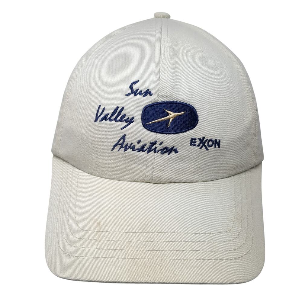 Sun Valley Aviation Exxon Slideback Hat Beige One Size Embroidered